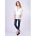 Embroidered blouse "Rain Drops" black on white